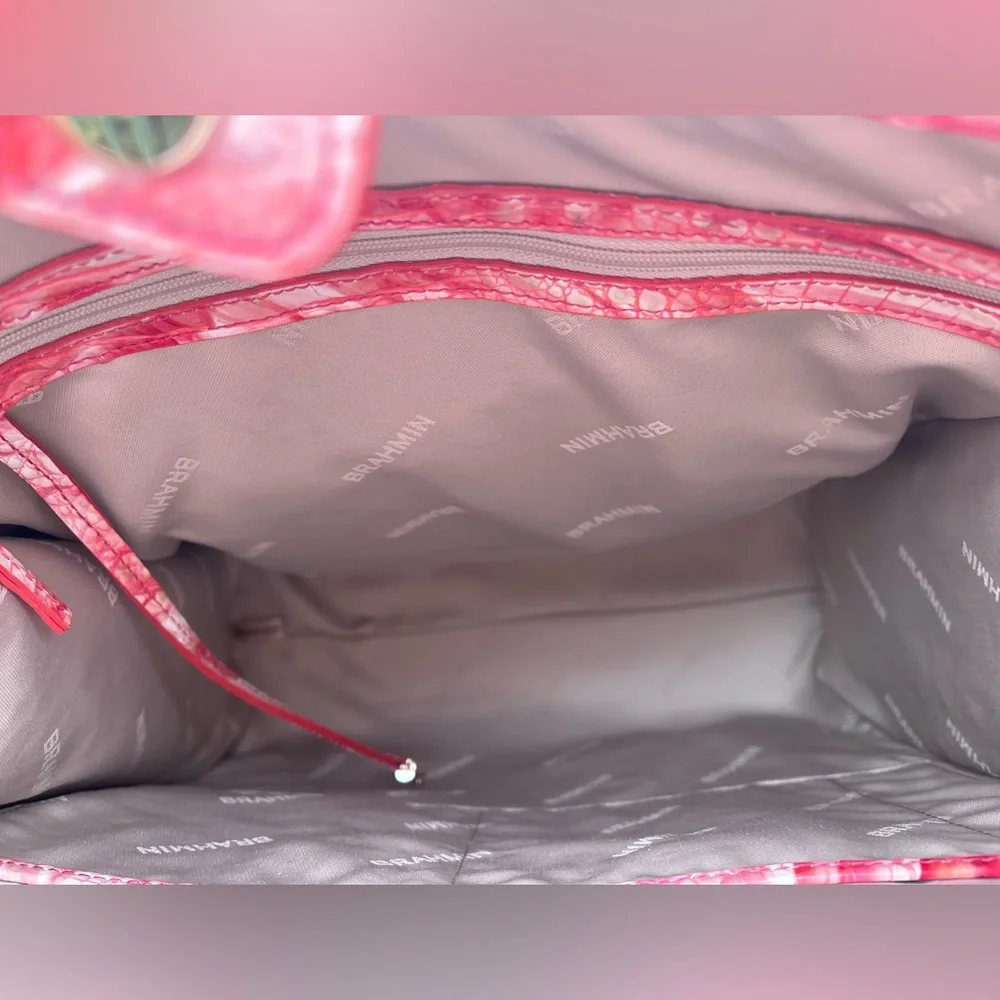 NWT Brahmin Monique Pink Flamingo Melbourne Tote